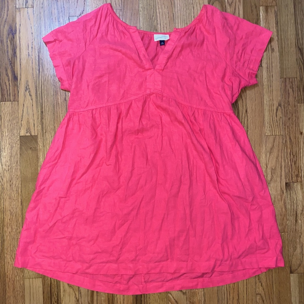Universal Thread Blouse Women’s XXL Pink Short Sleeve V Neck Top